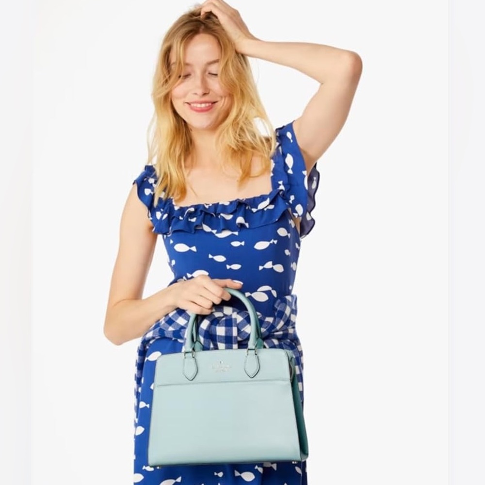 NEW Kate Spade Blue Madison Medium Satchel Handbag & Wallet Set